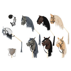 Set Hobby Horse-Steckenpferd+Trense anschraubbaren Schweif mit Halfter Set und Beutel 