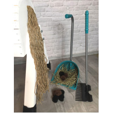 Set Äppel- Mistboy Äppelboy mit Filz Pferdeäpfeln Holzpferd Steckenpferd Spielpferd Hobby Horse