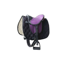 Set Holzpferde Sattel  bis 145 cm Bauchumfang Lila